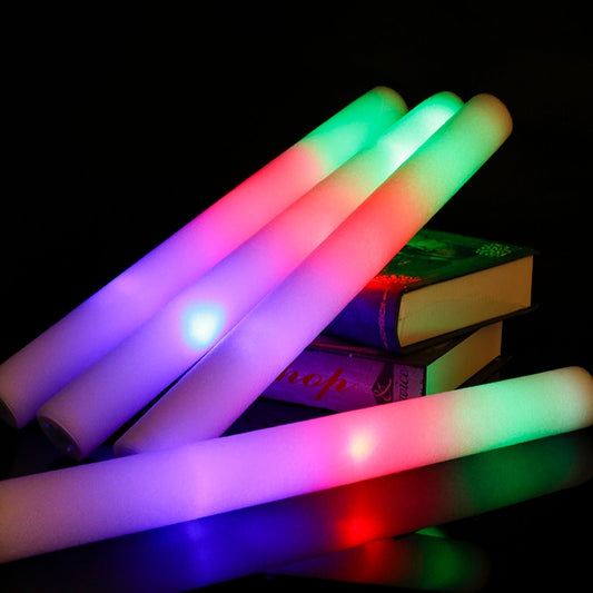 Led Foam Sticks Flashing Glow Batons | Multicolor Led Light Tube Party