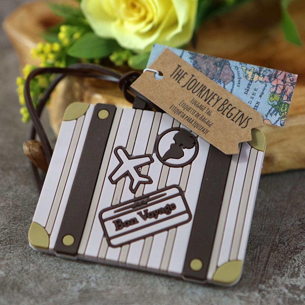 Let the Journey Begin Vintage Suitcase Luggage Tag