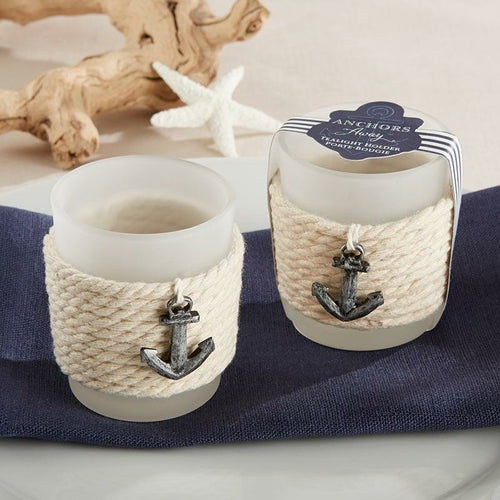 Anchors Away Rope Tea Light Holder (Set of 4)