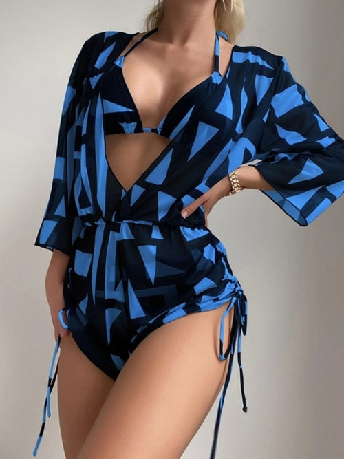Women Bikini Set Long Sleeve Swimwear | 3 Piece Swimsuits Sleeves - 3