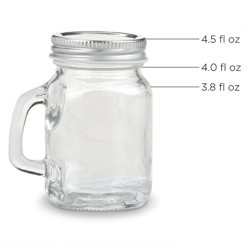 4 oz. Mini Mason Mug Shot Glass with Lid - DIY (Set of 12)