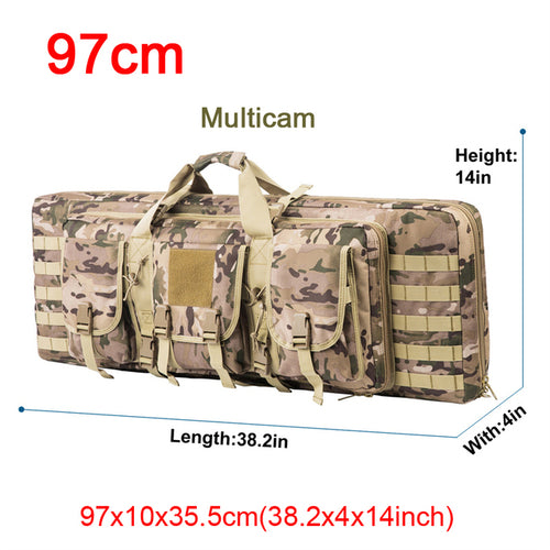 32 38 42 48 Inch Tactical Double Rifle Case Military Molle Gun Rifle