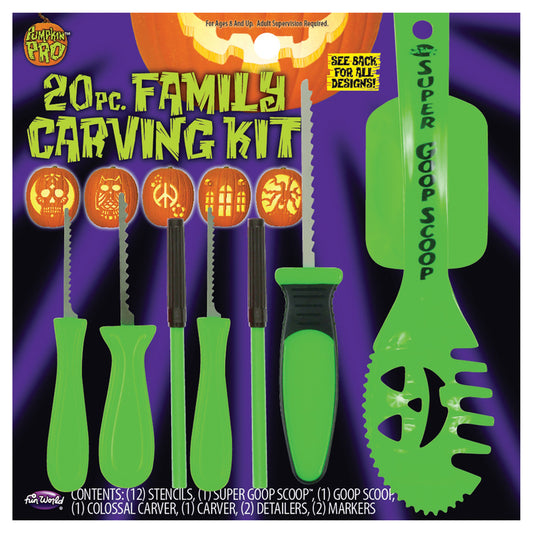 Pumpkin Pro 9471061 10.75 x 10.75 x 1 in. Family Pumpkin Carving Kit P