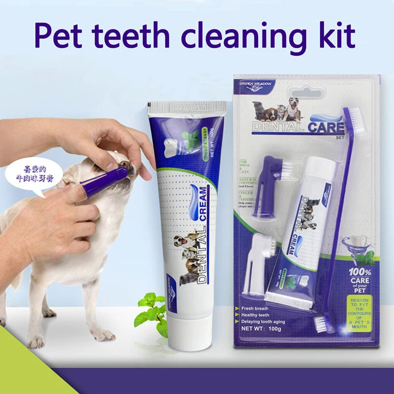 Pet Dog Cat Toothpaste Pupp  Medium Large Dog Oral Cleaning supplies