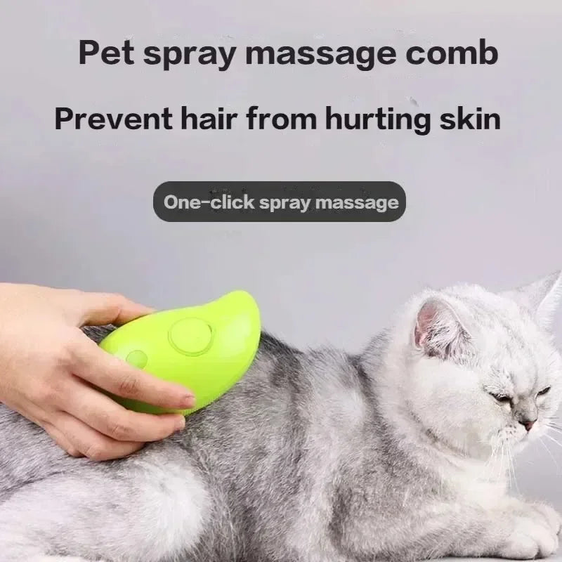 Cat Steam Brush Steamy Dog Brush 3 in 1 Electric Spray Cat Hair