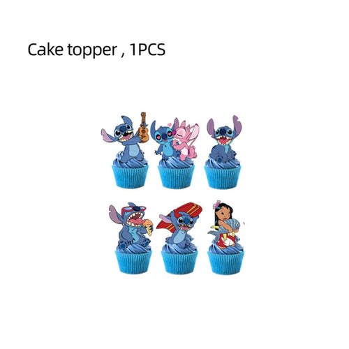 Lilo Stitch Kids Birthday Decorations Tableware Paper Cup Plate Banner