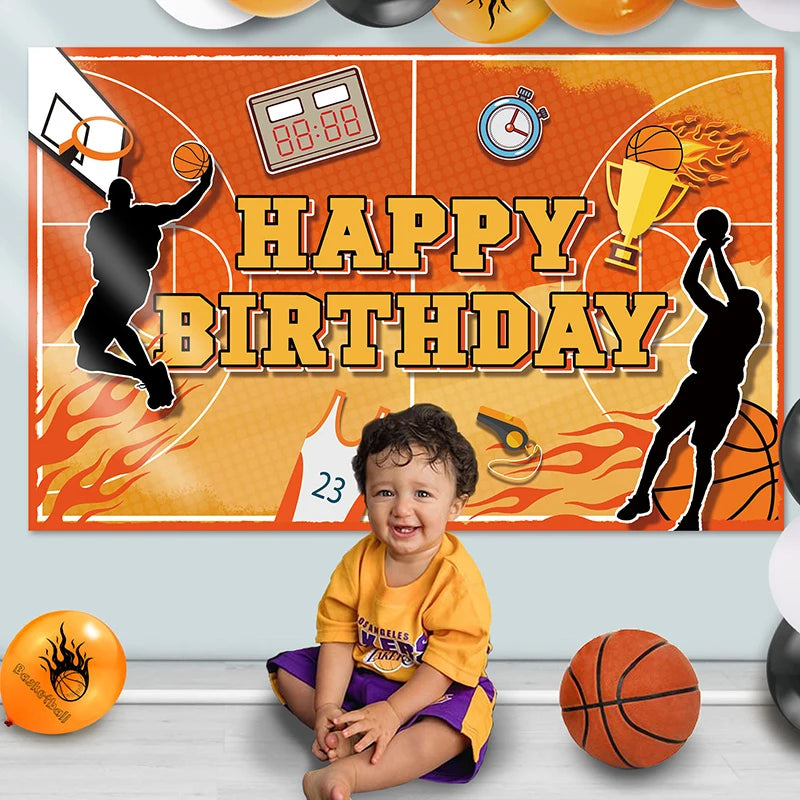 NBA Theme Happy Birthday Party Decoration For Home Decoration Banner