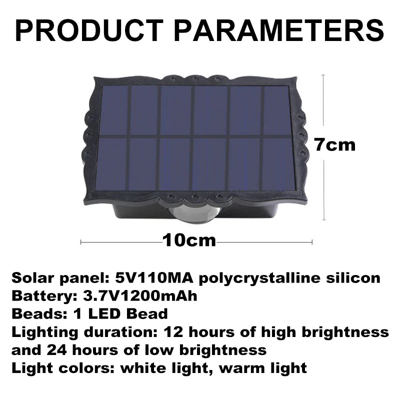 Solar Wall Lights Outdoor Waterproof IP65 Solar Fence Light for