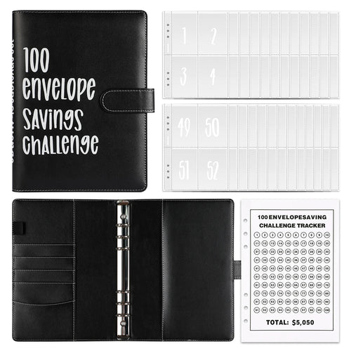 100 Envelope Challenge Binder Save Savings Challenges Loose-Leaf