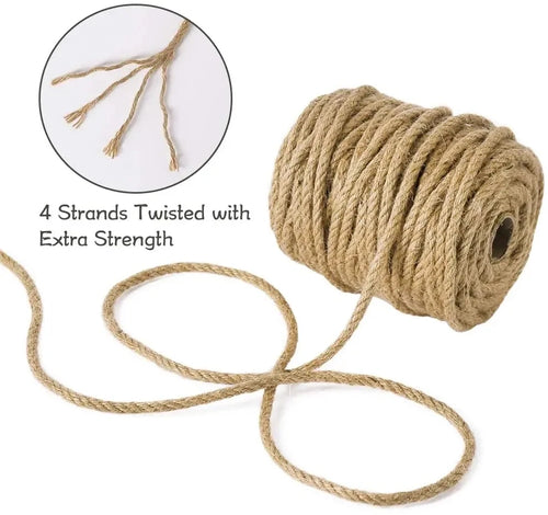 100% Natural Jute Rope Hemp Rope Cord String Twine Burlap Jute Twine