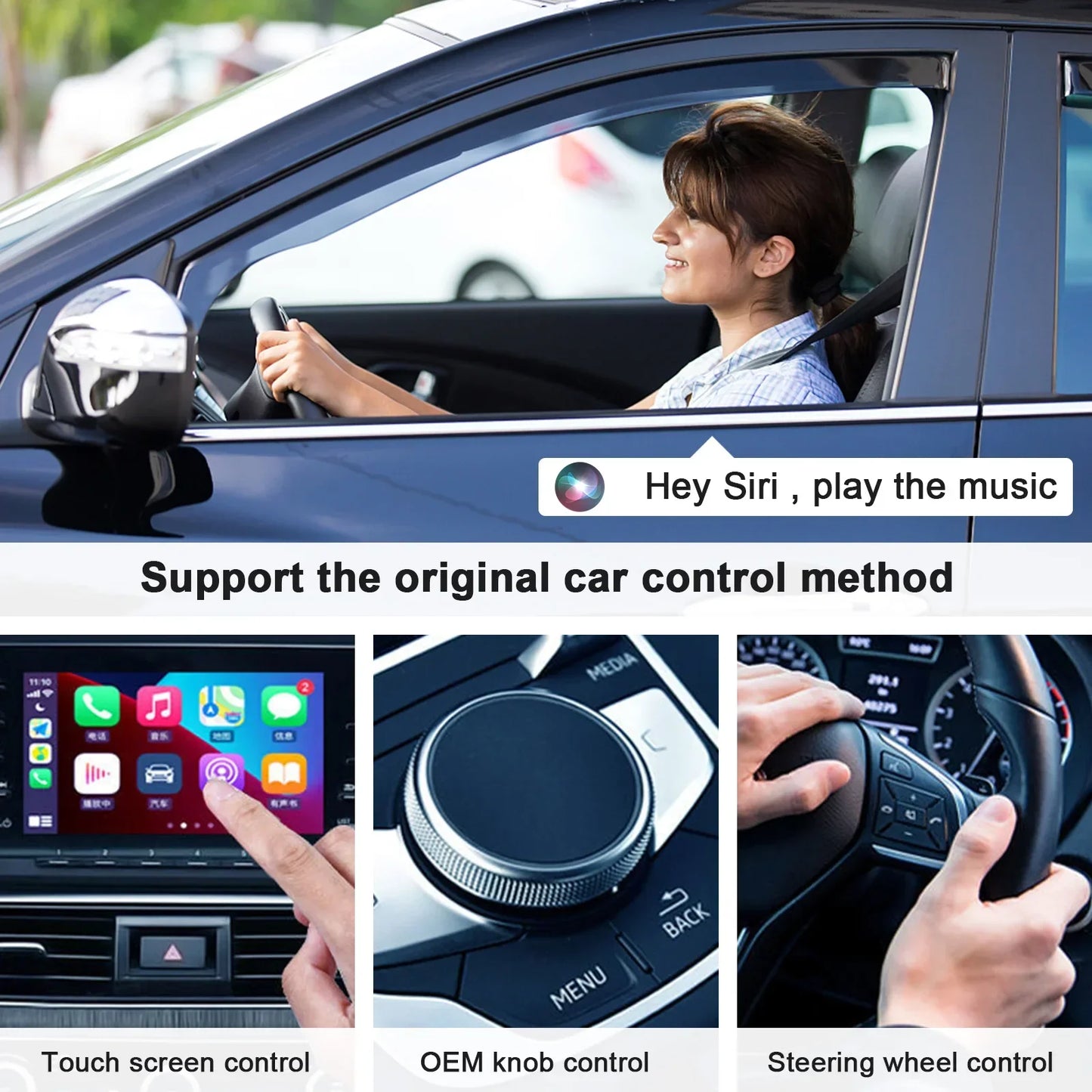 New Wireless Auto Car Adapter,Apple Wireless Carplay Dongle,Plug Play