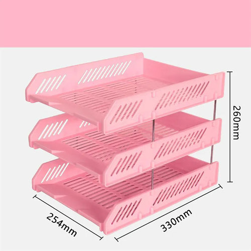 Three-layer File Rack Multi-layer A variety of colors File Tray