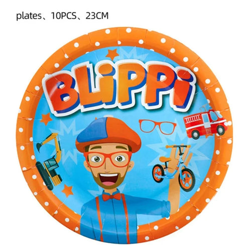 Blippiing Teacher Birthday Party Disposable Tableware Cup Plate Napkin