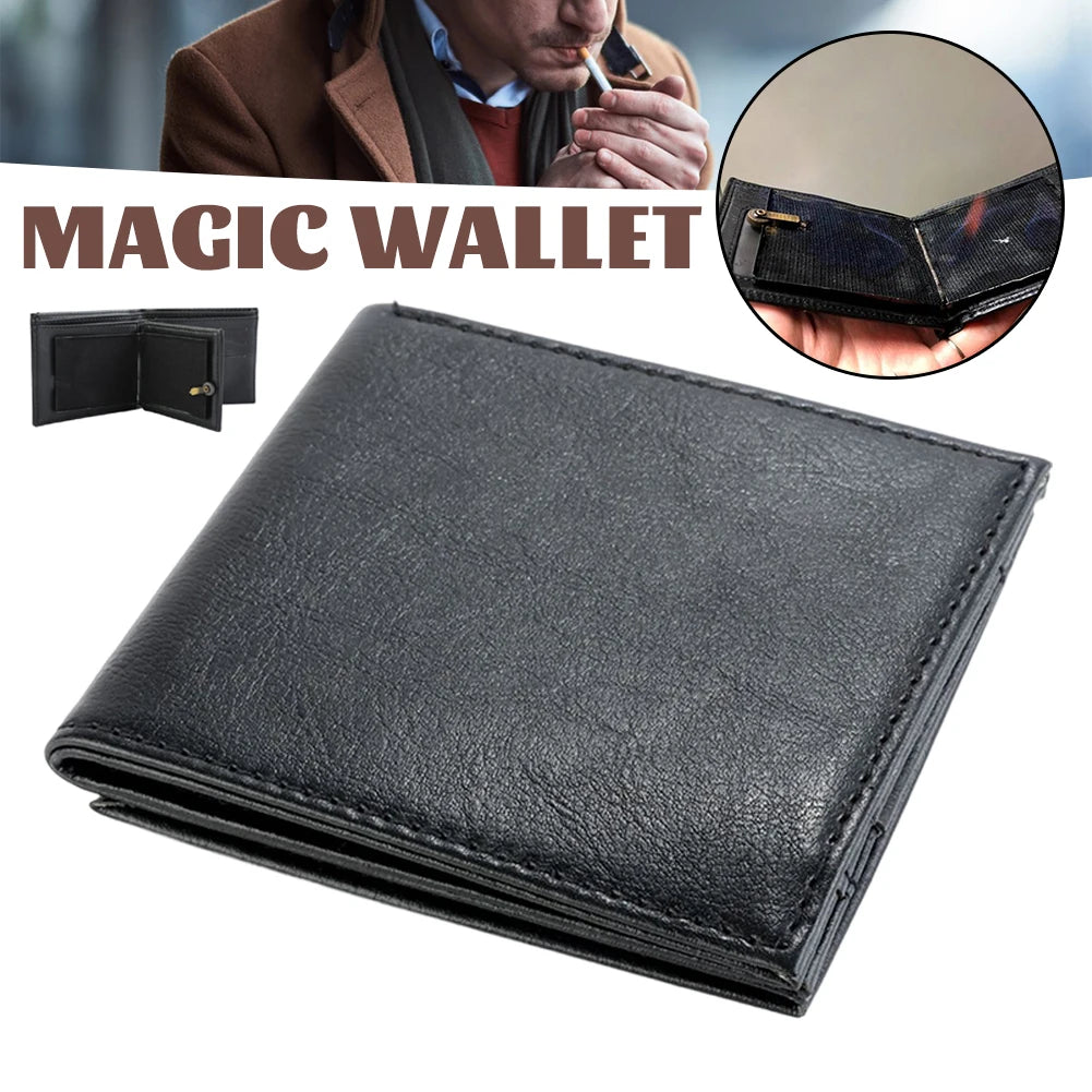 Magic Trick Fire Flaming Wallet Leather Street Show Close up Magic