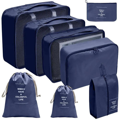 7/8/9/10 Pcs Set Travel Organizer Storage Bags Suitcase Packing Cubes