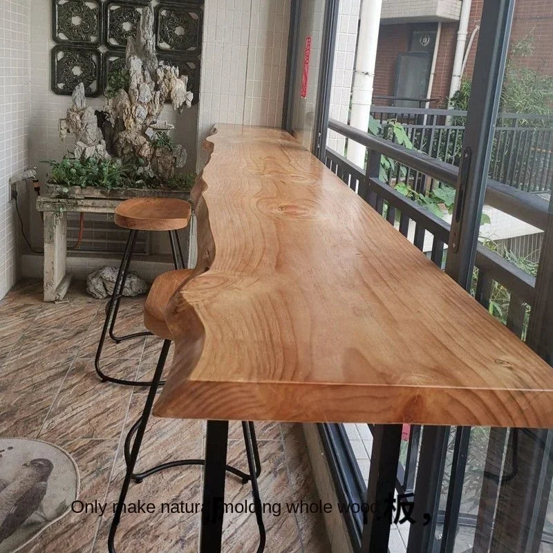 VIP Custom Solid Wood Bar Long Table Bar Table Home High-foot Balcony