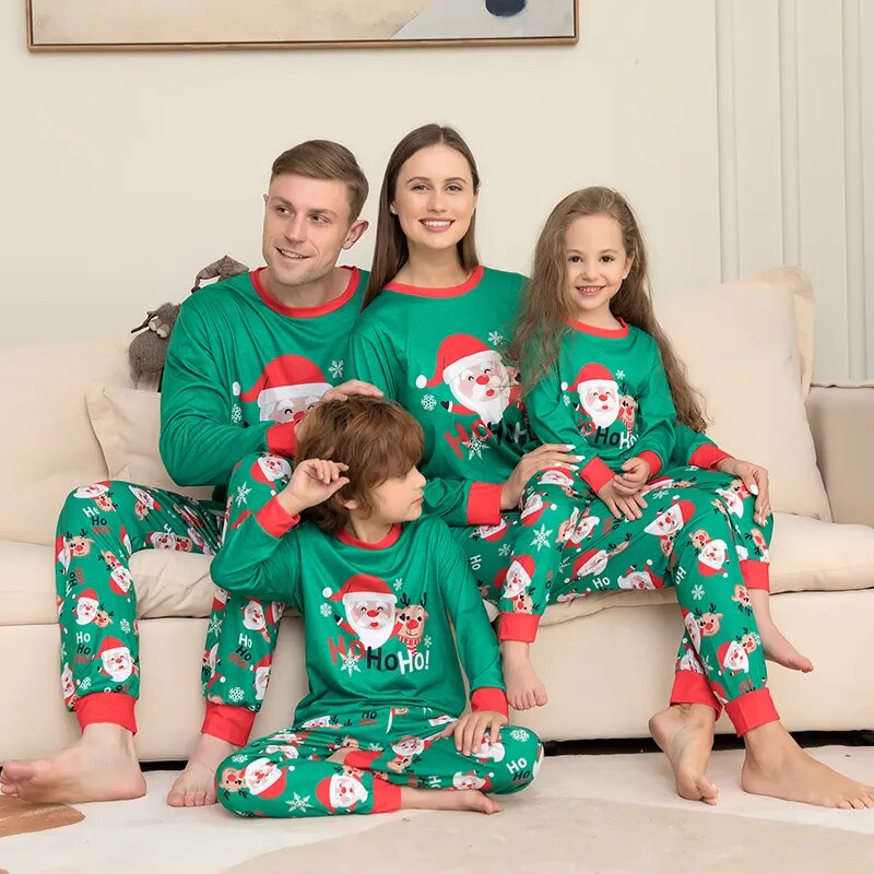 Christmas Family Pajamas Set 2023 Xmas Matching Outfit Adult Kids