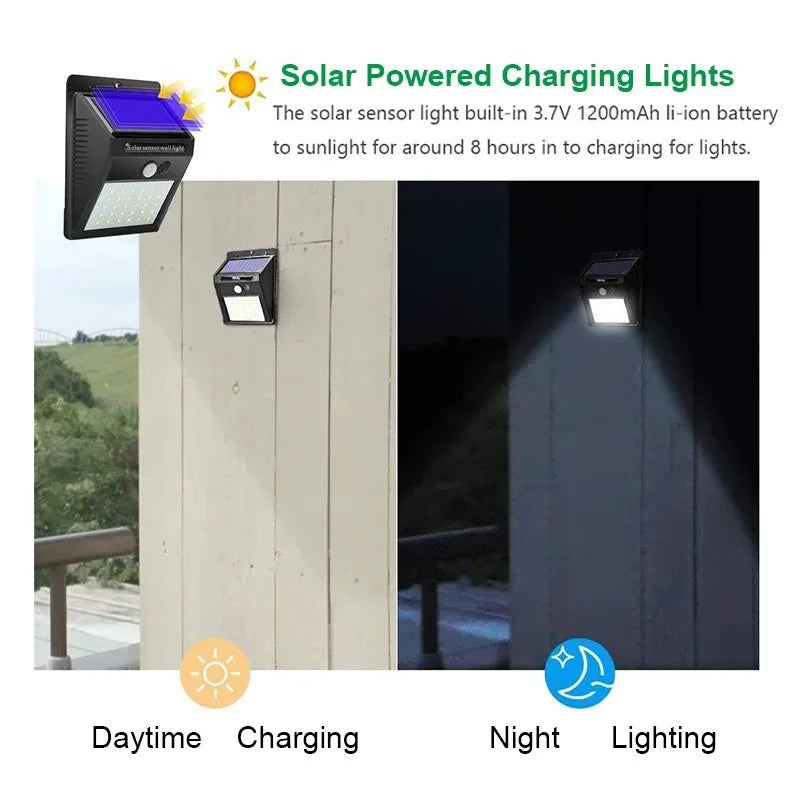 30 LED Solar Light PIR Motion Sensor Wall Light Outdoor Solar Lamp