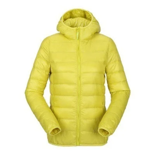 Winter women's cotton clothes simple hooded short light zipper