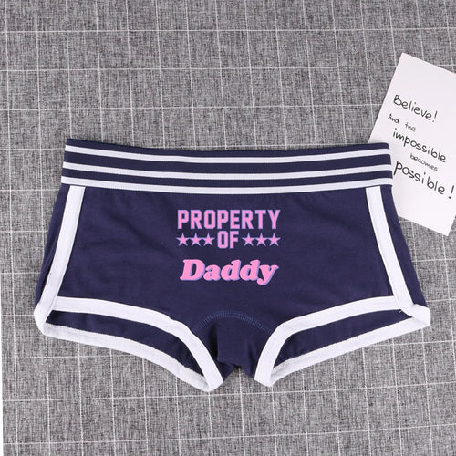 PROPERTY OF Star DADDY Sexy BoyShort Hot Panties for Women Cute Cotton