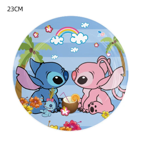 Lilo Stitch Kids Birthday Decorations Tableware Paper Cup Plate Banner