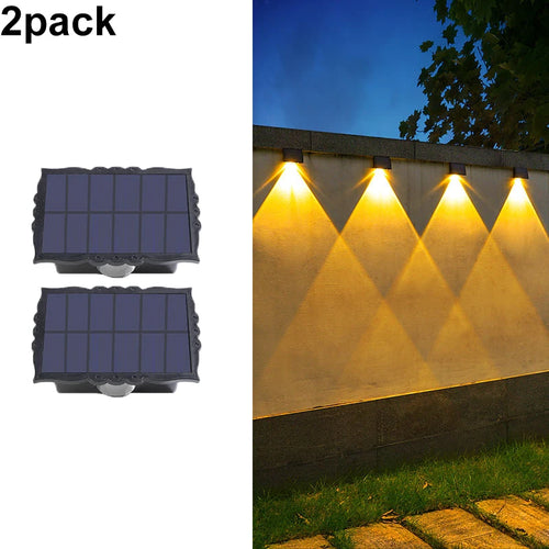 Solar Wall Lights Outdoor Waterproof IP65 Solar Fence Light for