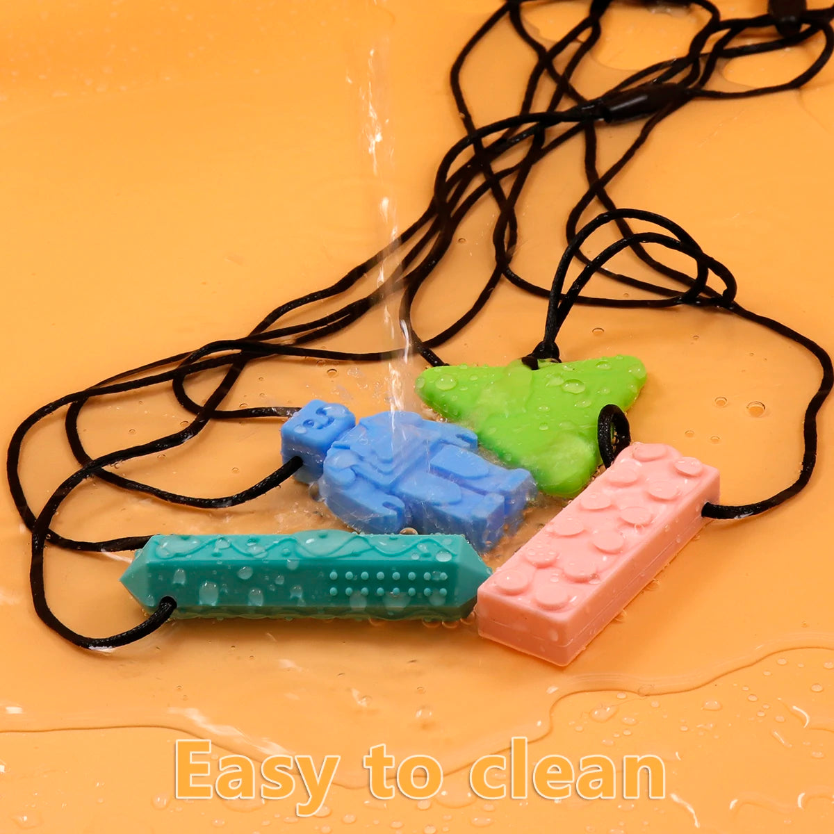 Sensory Chew Necklaces(2 Pack) for Kids with Teething, ADHD, Autism,