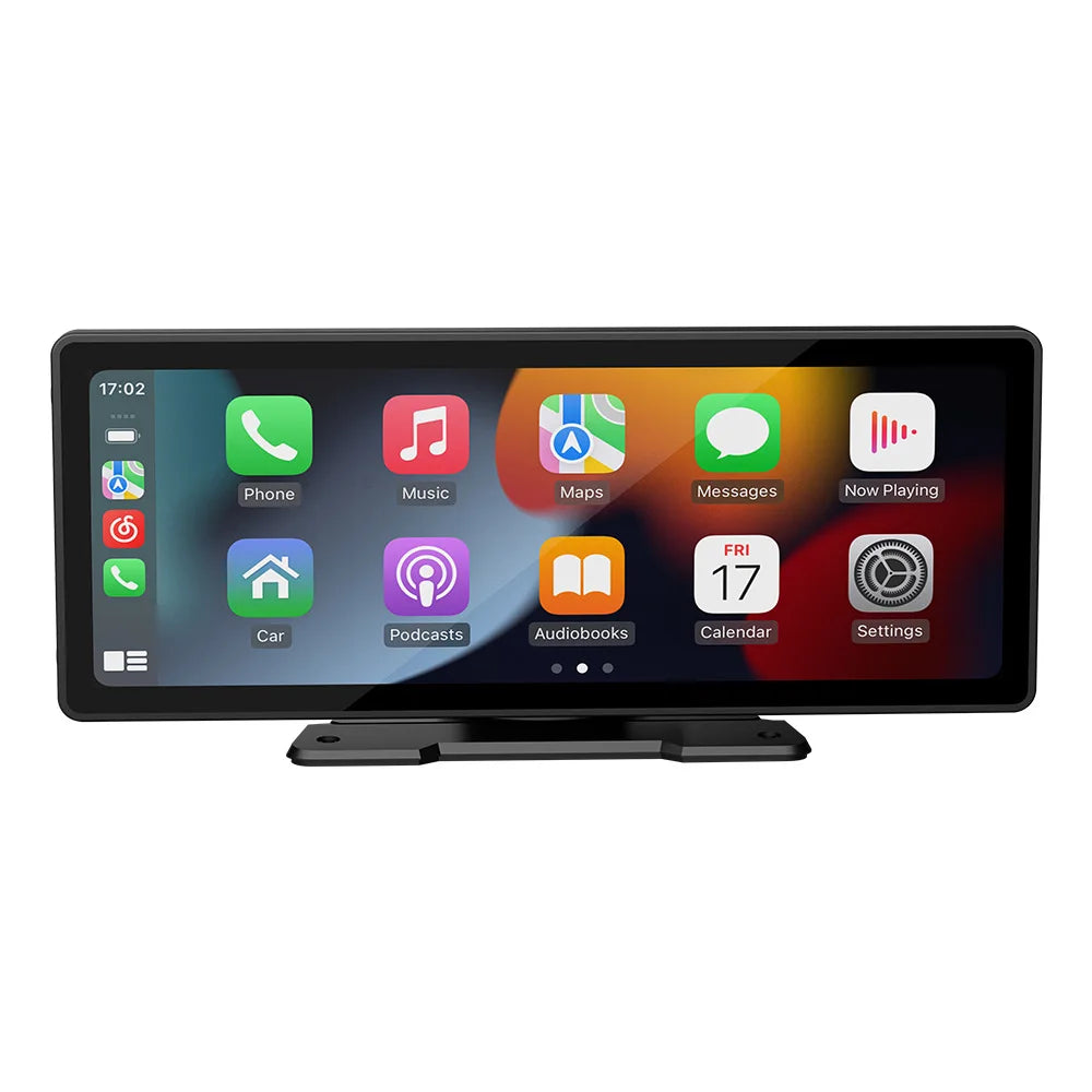 10.26" HD Dash Cam Wireless Carplay & Android Auto Car DVR  WiFi GPS