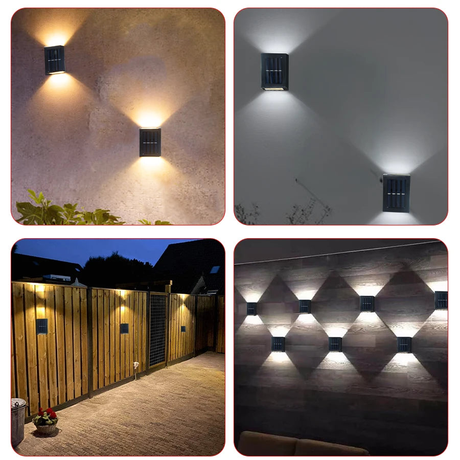 Outdoor Solar Wall Lamp LED Solar Wall Washer Light Waterproof Up and
