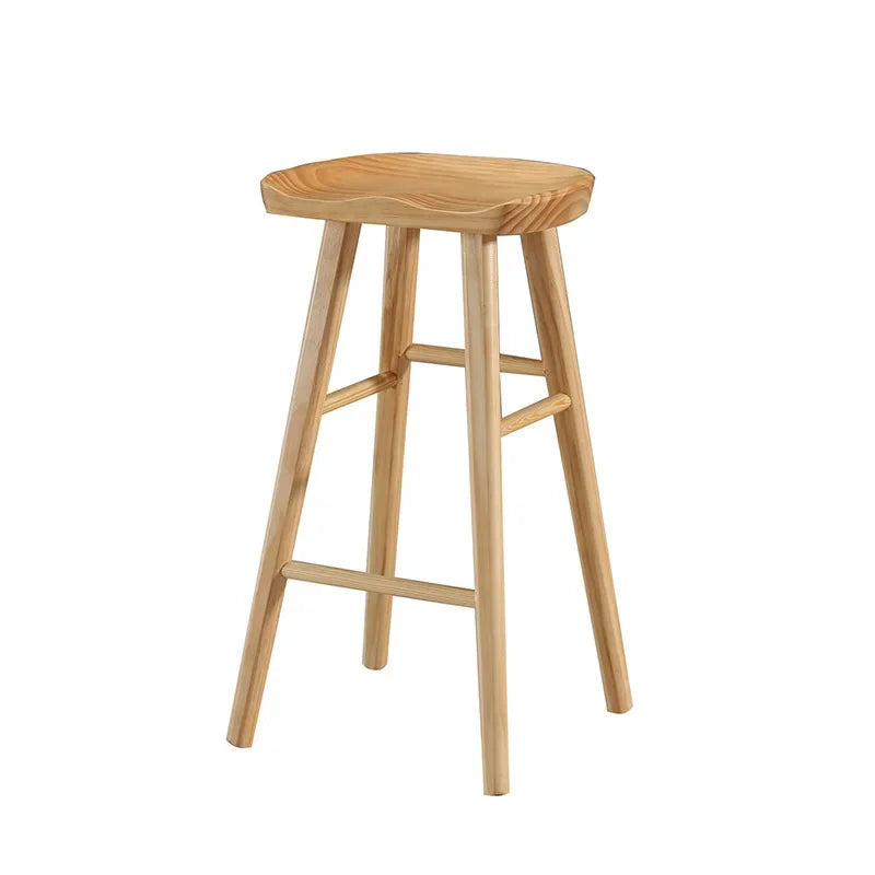 VIP Custom Solid Wood Home Chair High Stool Modern Minimalist Bar
