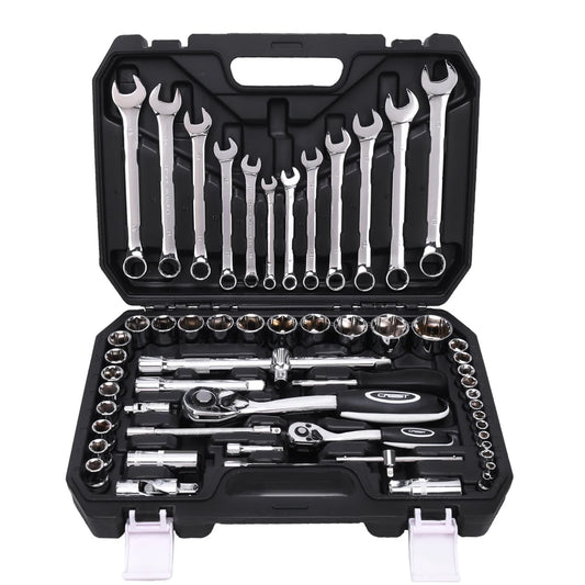 Professional Ratcheting Combination Wrench Set Socket Wrench Tool Box