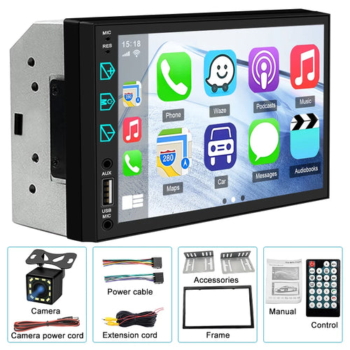 7 Inch Screen Full Touch HD Car MP5 Carplay Android Auto Player USB