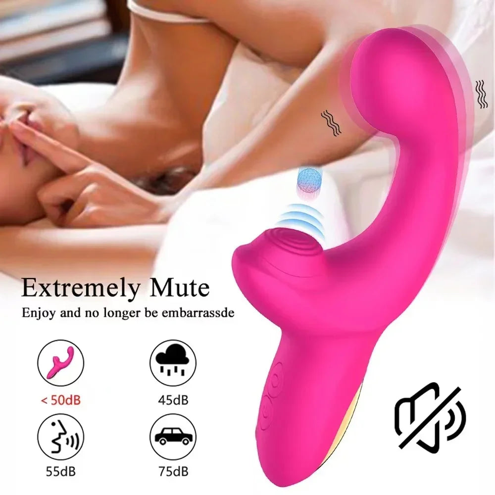 Female Masturbation G Spot Sucking Dildo Vibrator For Clitoris Adult