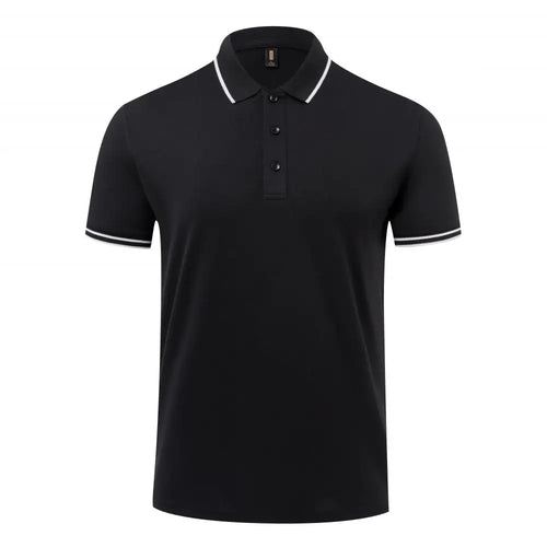 100% Cotton Business Polo Shirts High Quality Collared T-shirts Men