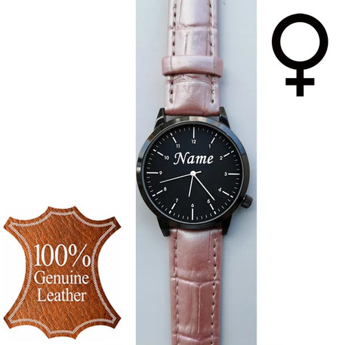 Personalized Engraved with Your Name Logo Text On Dial Men's Women's