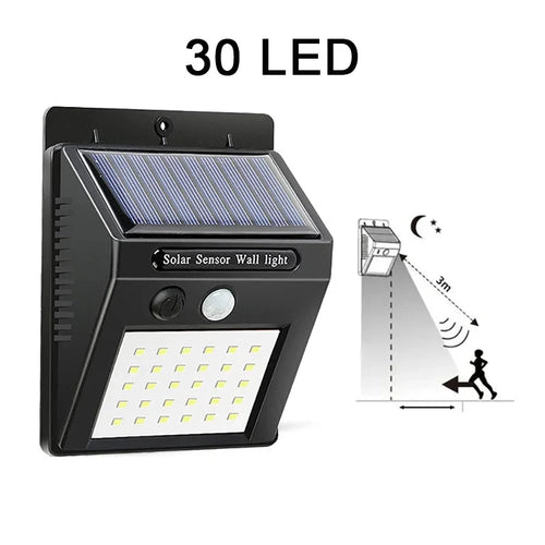 30 LED Solar Light PIR Motion Sensor Wall Light Outdoor Solar Lamp