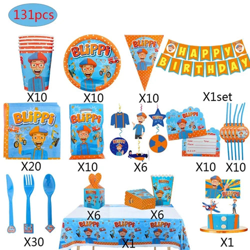 Blippiing Teacher Birthday Party Disposable Tableware Cup Plate Napkin