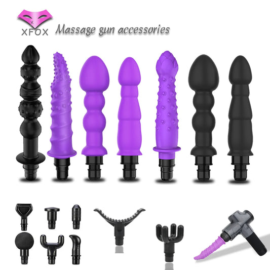 XFOX Massage Gun Head vibration Massage Gun Heads vibration silicone