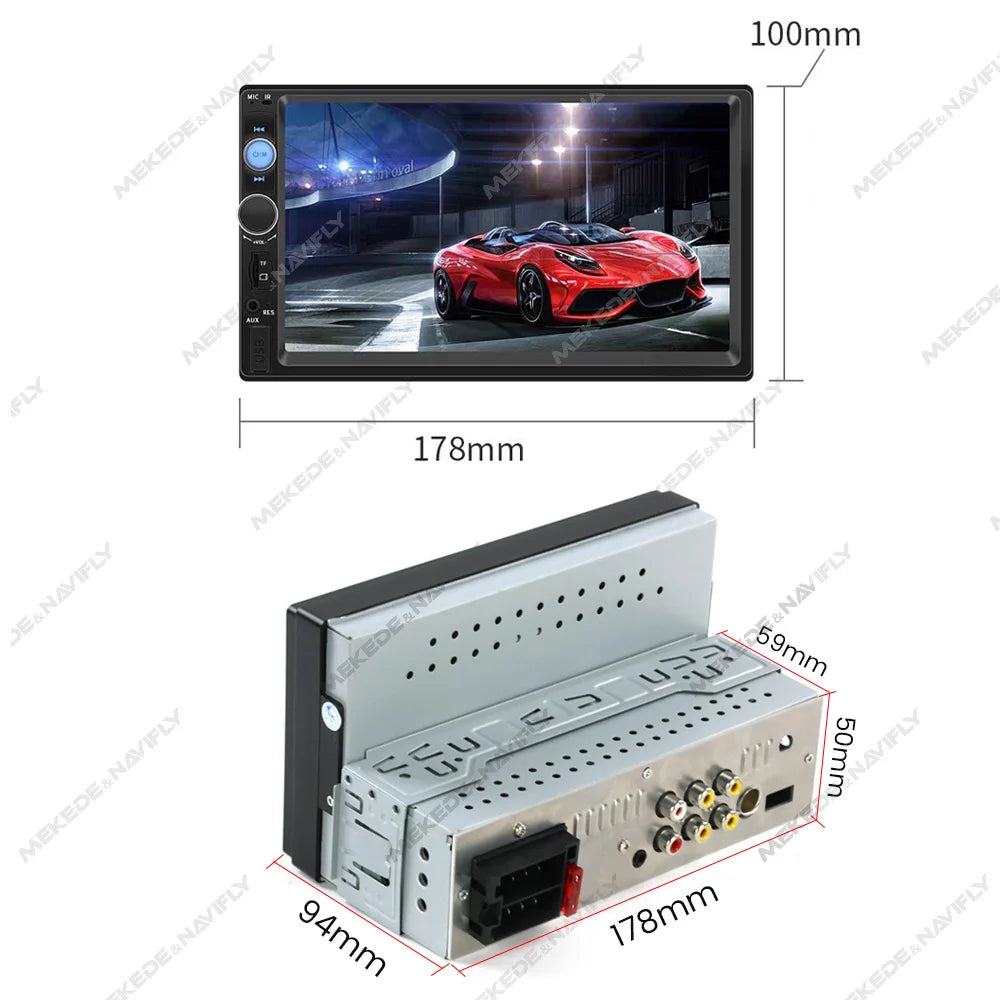 New 2024 7 inch Universal Car Radio Stereo MP3 MP5 Multimedia Player