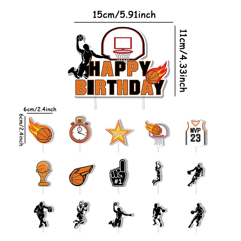 NBA Theme Happy Birthday Party Decoration For Home Decoration Banner