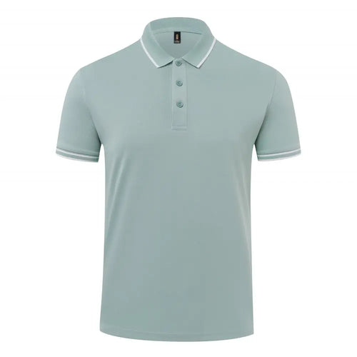 100% Cotton Business Polo Shirts High Quality Collared T-shirts Men