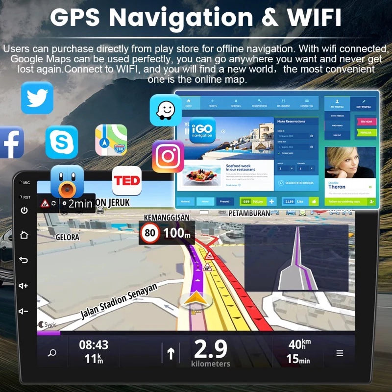7"/9"/10" Android 11 Car Radio Androidauto Carplay 2 Din GPS Car Audio