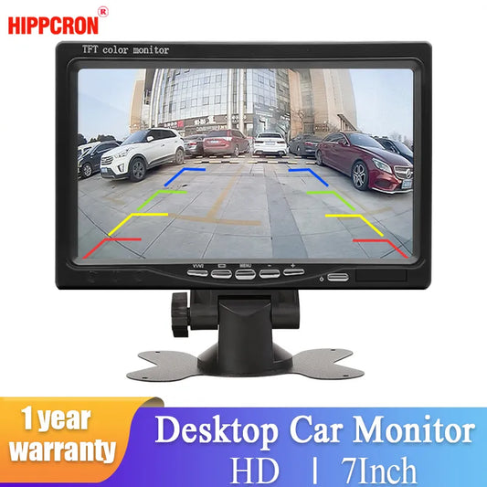 Hippcron 7 Inch Car Monitor Screen Rear View Camera HD Digital 2 Way