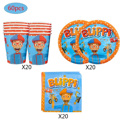 Blippiing Teacher Birthday Party Disposable Tableware Cup Plate Napkin