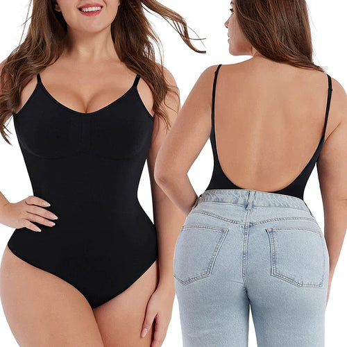 Women's Plus Size Bodysuits Backless Camisole Oversized Bodies Tummy