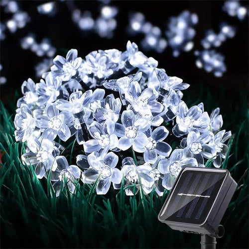 1PC Solar String Flower Lights Outdoor Waterproof 20/30/50/100 LED