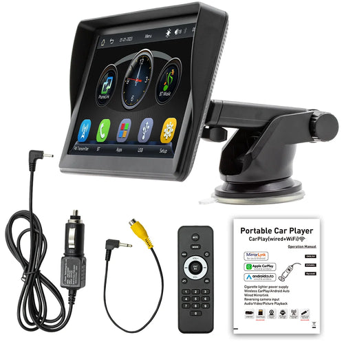 Portable 7 Inch Car Radio Multimedia Video Player Wireless Carplay