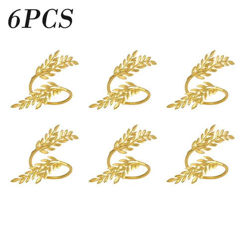 156Pcs Gold Leaf Napkin Rings Fall Napkin Holder for Christmas