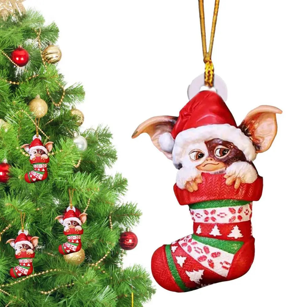 Christmas Tree Decoration Pendant Cute Puppy Acrylic Dog Ornament New