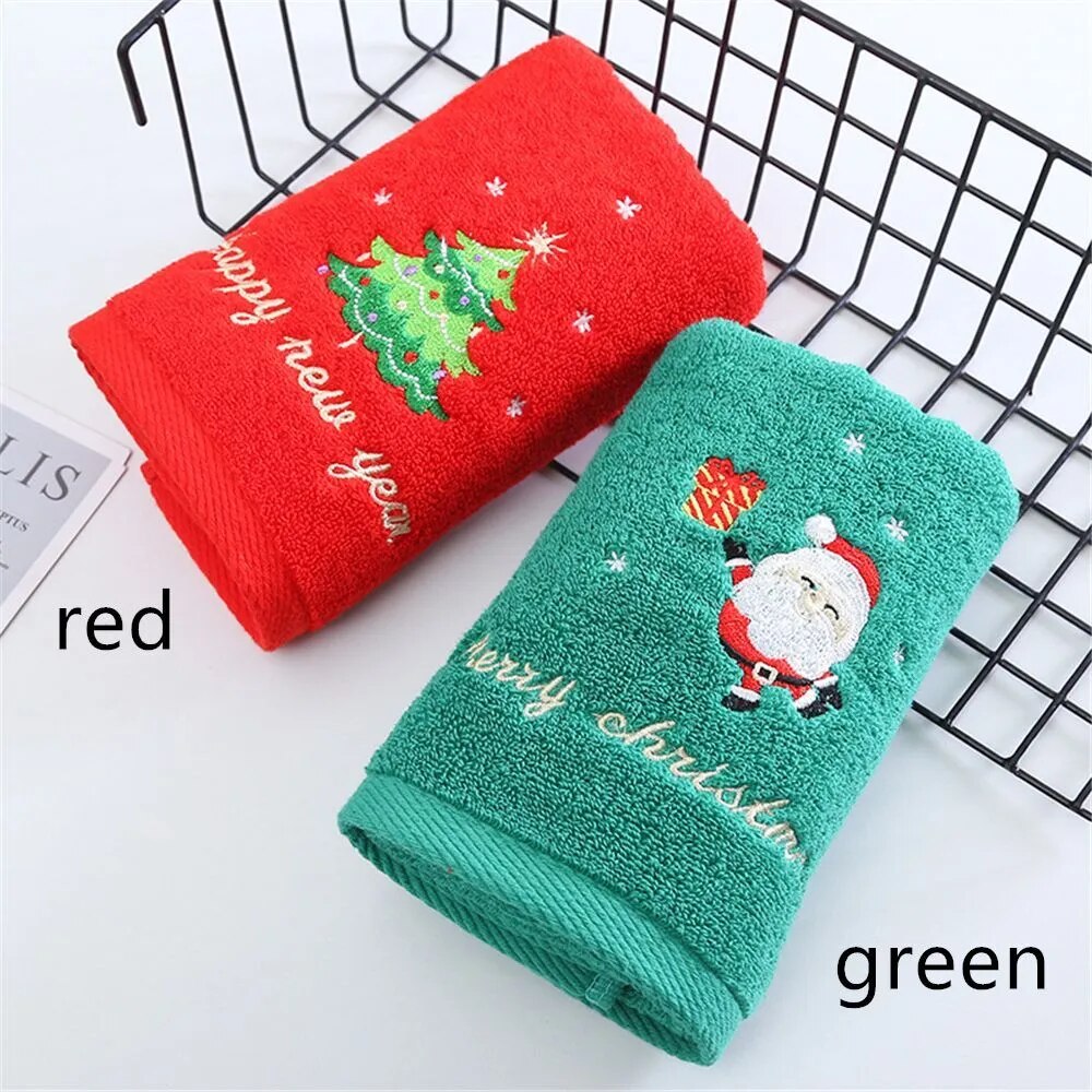 1Pc Bathroom Towel Set Coral Fleece Absorbent Microfiber Christmas